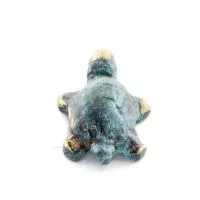 Sköldpadda: symboliserar styrka, mod, skydd, visdom, tålamod 3x2cm Helkroppsstaty Brons Ornament, Miniatyr Brons 2 - grifon.se 