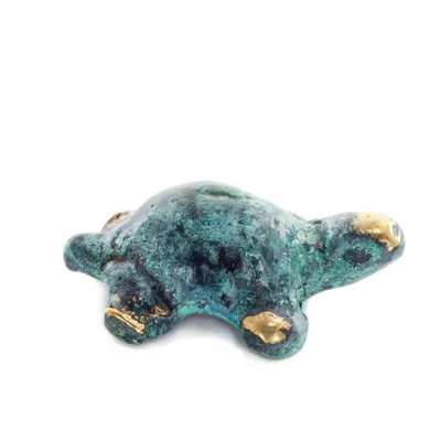 Tortoise: symbolizes strength, courage, protection, wisdom, patience 3x2cm Full Body Statue Bronze Ornament, Miniature Bronze 3 