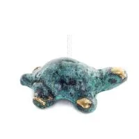 Sköldpadda: symboliserar styrka, mod, skydd, visdom, tålamod 3x2cm Helkroppsstaty Brons Ornament, Miniatyr Brons 3 - grifon.se 