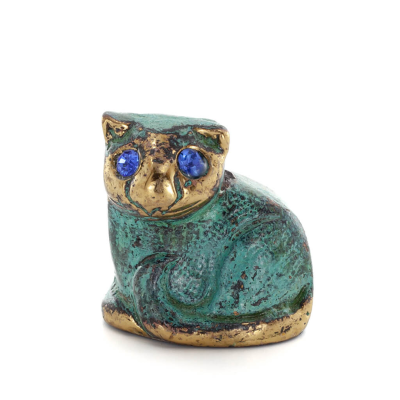 Sitting Cat 4x4cm Full Body Statue Bronze Ornament, Miniature Bronze 1 - grifon.se 