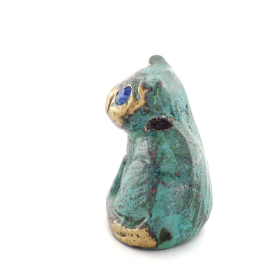 Sitting Cat 4x4cm Full Body Statue Bronze Ornament, Miniature Bronze 2 - grifon.se 