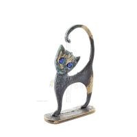 Cat New Turned 8.5cm Full Body Statue Bronze Ornament Miniature Bronze 5 - grifon.se 