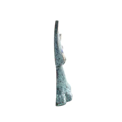 Cat Flat Right 9 cm helkroppsstaty Bronsprydnad, miniatyr Brons 4 - grifon.se 