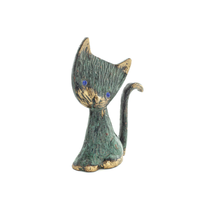 Cat Flat Right 11cm Full Body Statue Bronze Ornament, Miniature Bronze 5 - grifon.se 