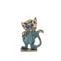 Cat New Hands 7.5cm Full Body Statue Bronze Ornament Miniature Bronze 1 - grifon.se 