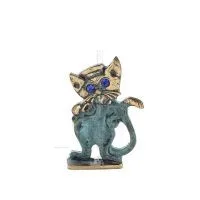 Katt Nya händer 7,5 cm Helkroppsstaty Brons Ornament Miniatyr Brons 1 - grifon.se 