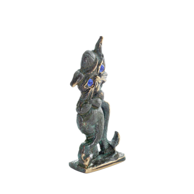 New Cross-legged Cat 7.5cm Full Body Statue Bronze Ornament Miniature Bronze 5 - grifon.se 