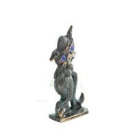 Ny korsbent katt 7,5 cm helkroppsstaty Brons Ornament Miniatyr Brons 5 - grifon.se 