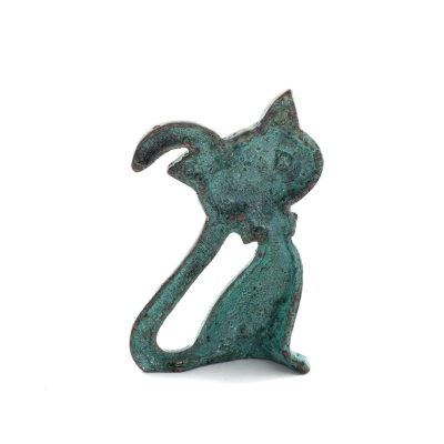 Cat Tail Standing 7.5cm Full Body Statue Bronze Ornament, Miniature Bronze 3 - grifon.se 