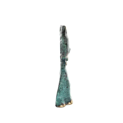 Kattsvans stående 7,5 cm helkroppsstaty Bronsprydnad, miniatyr Brons 4 - grifon.se 