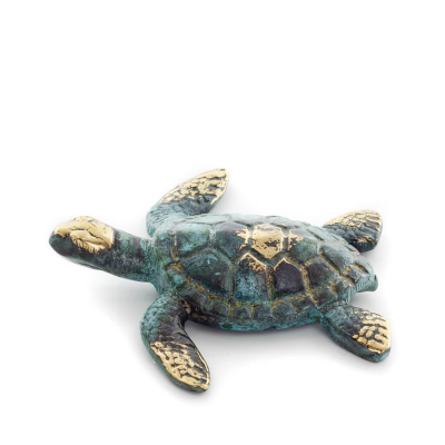 Loggerhead turtle 7x7cm Full body statue Bronze decoration Bronze 1 - grifon.se 