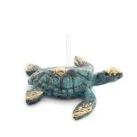 Loggerhead sköldpadda 7x7cm Helkroppsstaty Bronsdekoration Brons 3 - grifon.se 