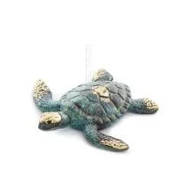 Loggerhead sköldpadda 7x7cm Helkroppsstaty Bronsdekoration Brons 5 - grifon.se 