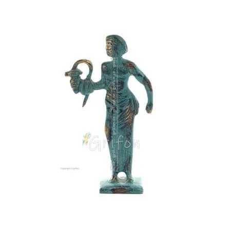 Asclepius: Medicinens gud, 15 cm helkroppsstaty Brons Ornament, antikens Grekland Brons 1 - grifon.se 