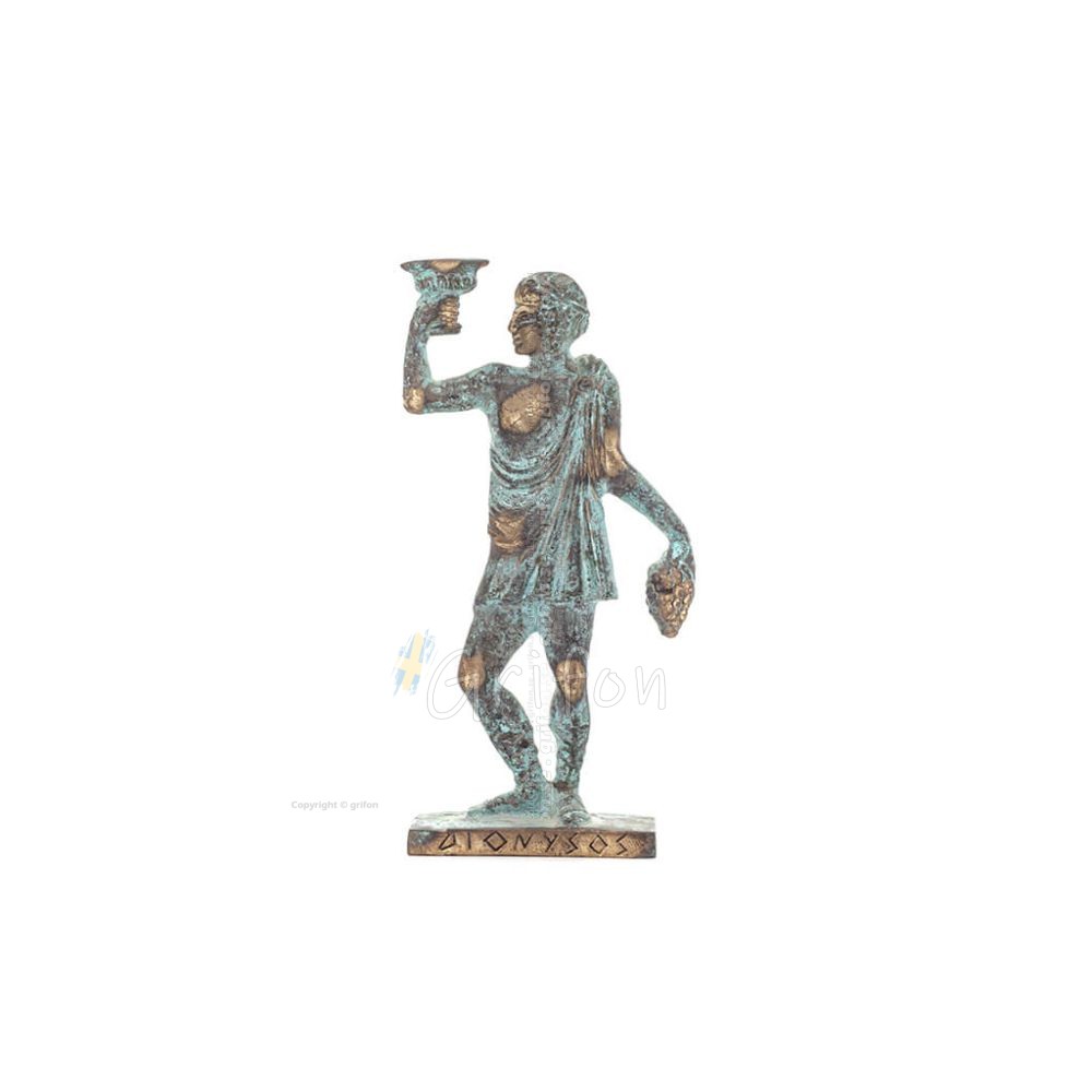 Dionysus: The god of wine and revelry. 23x8cm Full body statue Bronze decoration, ancient Greece Bronze 1 - grifon.se Dionysus: The god of wine and revelry. 23x8cm Full body statue Bronze decoration, ancient Greece Bronze 1 - grifon.se