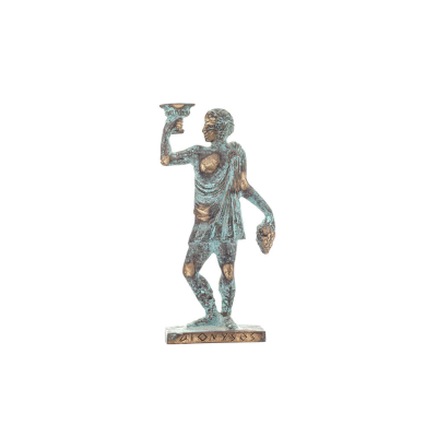 Dionysos: Vinets och festens gud. 23x8cm Helkroppsstaty Bronsdekoration, antikens Grekland Brons 6 - grifon.se 