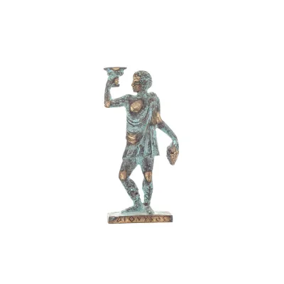 Dionysos: Vinets och festens gud. 23x8cm Helkroppsstaty Bronsdekoration, antikens Grekland Brons 6 - grifon.se 
