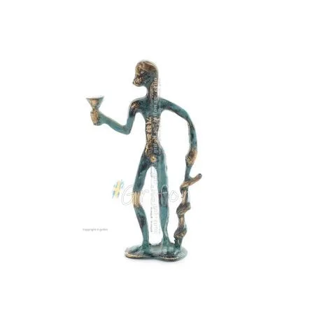 Hippokrates: Den moderna medicinens fader, 13x6 cm helkroppsstaty bronsprydnad, antikens Grekland Brons 1 - grifon.se 