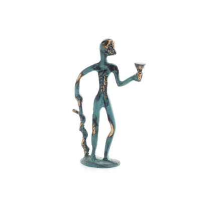 Hippokrates: Den moderna medicinens fader, 13x6 cm helkroppsstaty bronsprydnad, antikens Grekland Brons 5 - grifon.se 