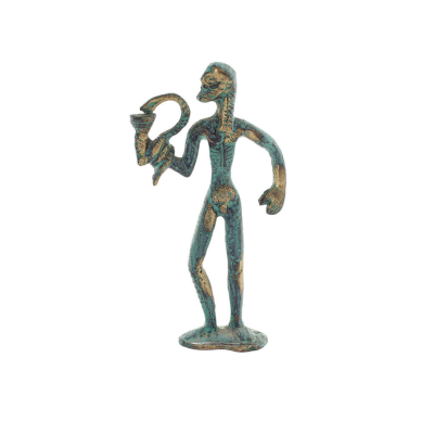 Asclepius: The God of Medicine, 13cm Full Body Statue Bronze Ornament, Ancient Greece Bronze 1 - grifon.se 