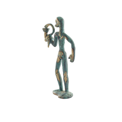 Asclepius: The God of Medicine, 13cm Full Body Statue Bronze Ornament, Ancient Greece Bronze 2 - grifon.se 
