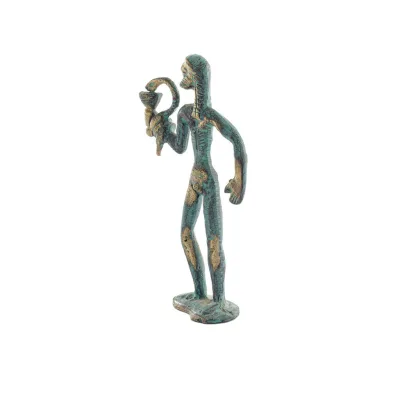 Asclepius: The God of Medicine, 13cm Full Body Statue Bronze Ornament, Ancient Greece Bronze 2 - grifon.se 