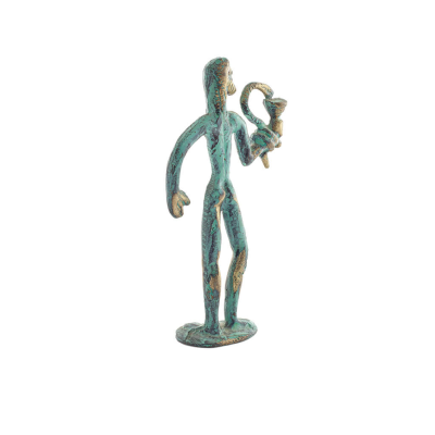 Asclepius: Medicinens gud, 13 cm helkroppsstaty Brons Ornament, antikens Grekland Brons 4 - grifon.se 