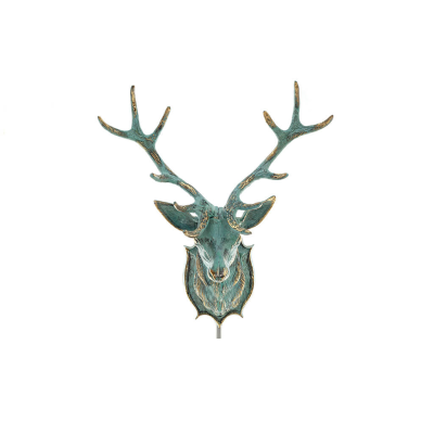 Deer symbol of elevation, morality, virtue, happiness and fertility, Head 40x36cm Bust statue Bronze decorative Bronze 1 - grifo