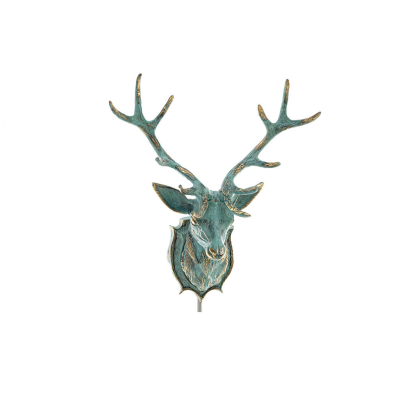 Deer symbol of elevation, morality, virtue, happiness and fertility, Head 40x36cm Bust statue Bronze decorative Bronze 6 - grifo
