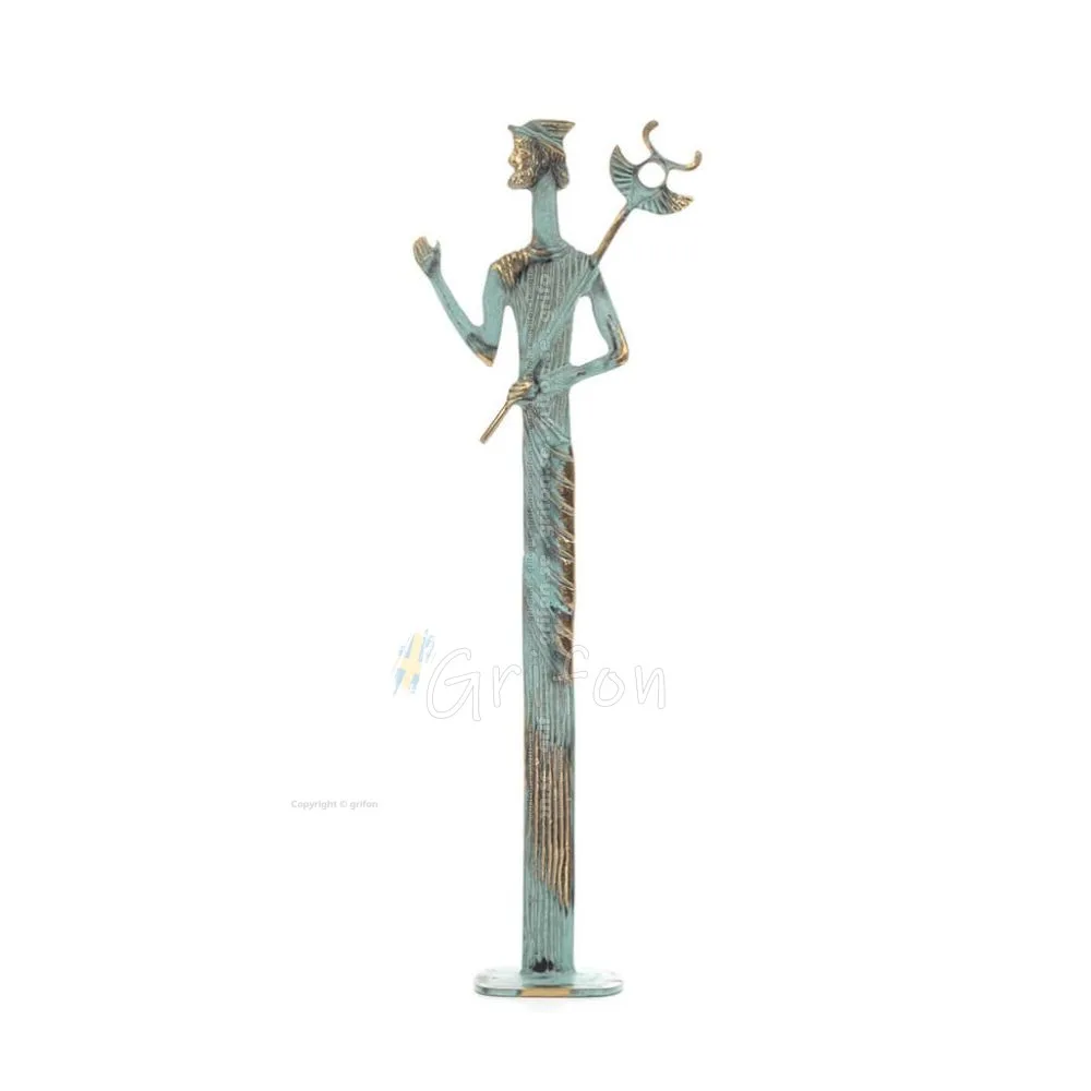 Hermes: Messenger of the Gods, 37x13cm Full-length statue Bronze ornament, ancient Greece Bronze 1 - grifon.se 