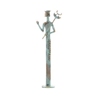 Hermes: Messenger of the Gods, 37x13cm Full-length statue Bronze ornament, ancient Greece Bronze 1 - grifon.se 