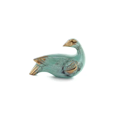 Miniatyrfågel 6x8cm helkroppsstaty Brons Dekorativ Modern Brons 3 - grifon.se 