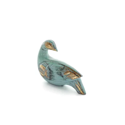 Miniatyrfågel 6x8cm helkroppsstaty Brons Dekorativ Modern Brons 5 - grifon.se 