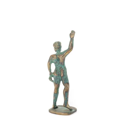 Staty 19x7 cm helkroppsstaty brons, modern dekorativ Brons 4 - grifon.se 