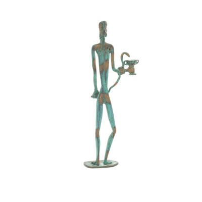 Asclepius: The God of Medicine, 35cm Full Body Statue Bronze Ornament, Ancient Greece Bronze 3 - grifon.se 