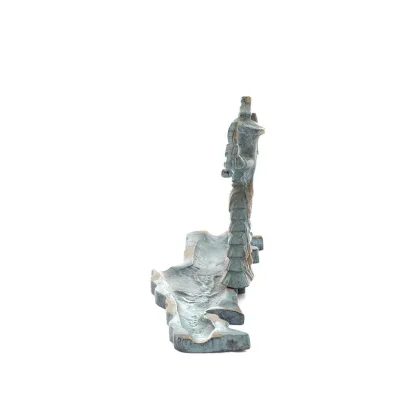 Snake Goddess, Fertility Goddess 20x10cm Brons, Helkroppsstaty Brons Ornament, Minoisk Civilisation, Antika Grekland Brons 3 - g