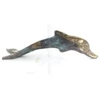 Delfin: symbol för frihet, glädje, styrka, harmoni 5x18cm Helkroppsstaty Bronsdekoration Brons 4 - grifon.se 
