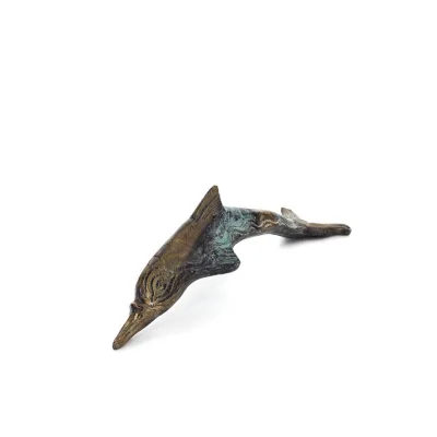 Dolphin: symbol of freedom, joy, strength, harmony 3x14cm Full body statue Bronze decoration Bronze 5 - grifon.se 