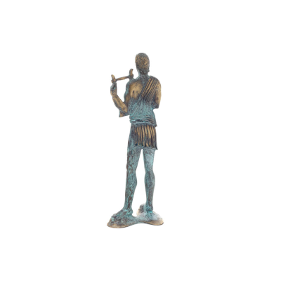 Apollo eller Apollonas, guden för musik, ljus och beskyddare av konsterna, n3 23x8cm helkroppsskulptur, bronsdekoration Brons 3 