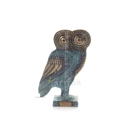Uggla eller Glaucus 17cm Helkroppsstaty Bronsdekoration Brons 1 - grifon.se 