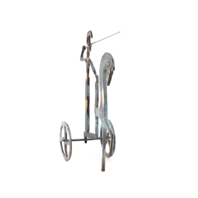 Athena eller Athana eller Athene: Vishetens gudinna pÃ¥ en vagn med spjut, 28cm helkropps bronsdekoration, antika Grekland Brons 