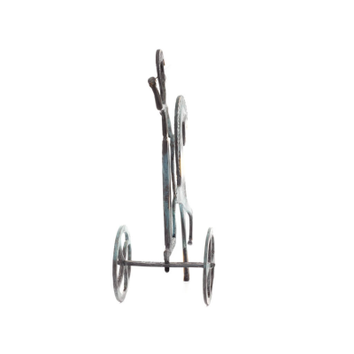 Athena eller Athana eller Athene: Vishetens gudinna pÃ¥ en vagn med spjut, 28cm helkropps bronsdekoration, antika Grekland Brons 