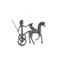 Athena eller Athana eller Athene: Vishetens gudinna på en vagn med Pegasus & spjut, 12 cm helkropps bronsdekoration Brons 4 - gr