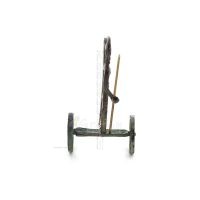 Athena eller Athana eller Athene: Vishetens gudinna pÃ¥ en vagn med spjut, 10cm helkropps bronsdekoration, antika Grekland Brons 