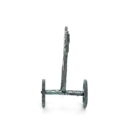 Athena eller Athana eller Athene: Vishetens gudinna 11 cm på en vagn med en hjälm och en uggla i handen, helkropps bronsdekorati