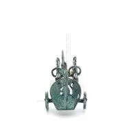 Chariot with Achilles: War Horses or Horse Races and the Invulnerable Warrior 13x10cm Bronze Ornament Bronze 2 - grifon.se 