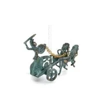 Chariot with Achilles: War Horses or Horse Races and the Invulnerable Warrior 13x10cm Brons Ornament Brons 3 - grifon.se 