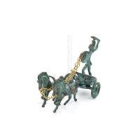 Chariot with Achilles: War Horses or Horse Races and the Invulnerable Warrior 13x10cm Bronze Ornament Bronze 5 - grifon.se 