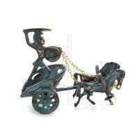 Chariot with Achilles: War Horses or Horse Races and the Invulnerable Warrior 16x13cm mässingsprydnad Brons 4 - grifon.se 