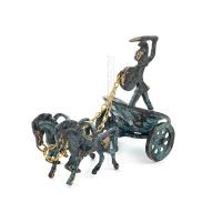 Chariot with Achilles: War Horses or Horse Races and the Invulnerable Warrior 16x13cm mässingsprydnad Brons 5 - grifon.se 